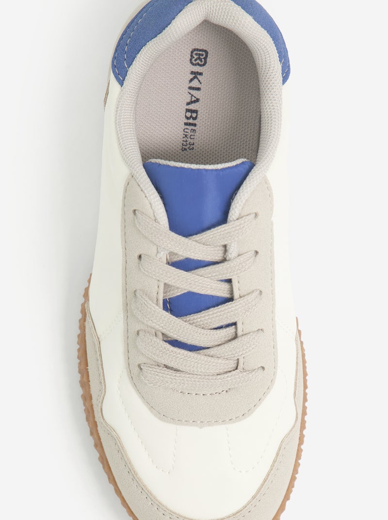 Schnür-Sneakers Beige - Kiabi