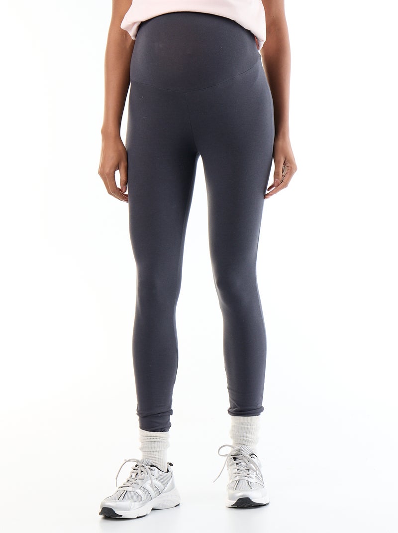 Schwangerschafts-Legging lang aus unifarbenem Jersey Grau - Kiabi