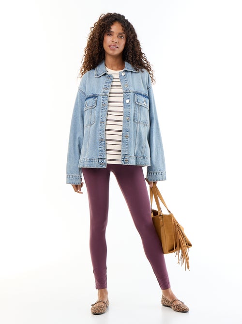 Schwangerschafts-Legging lang aus unifarbenem Jersey - Kiabi