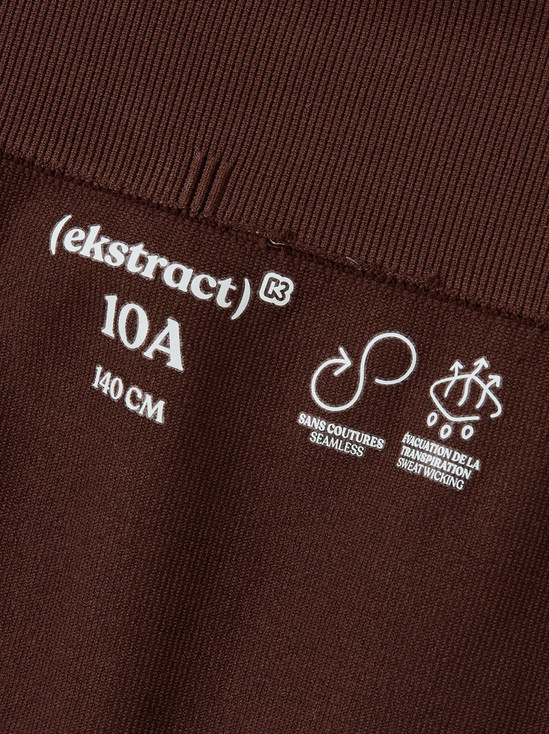 Seamless Sports Biker Shorts - (ekstract) Brown - Kiabi