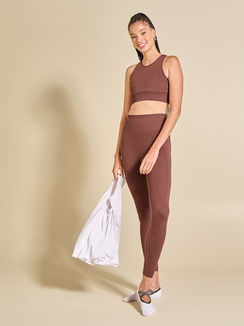 Seamless Sports Bra - (ekstract) Brown - Kiabi