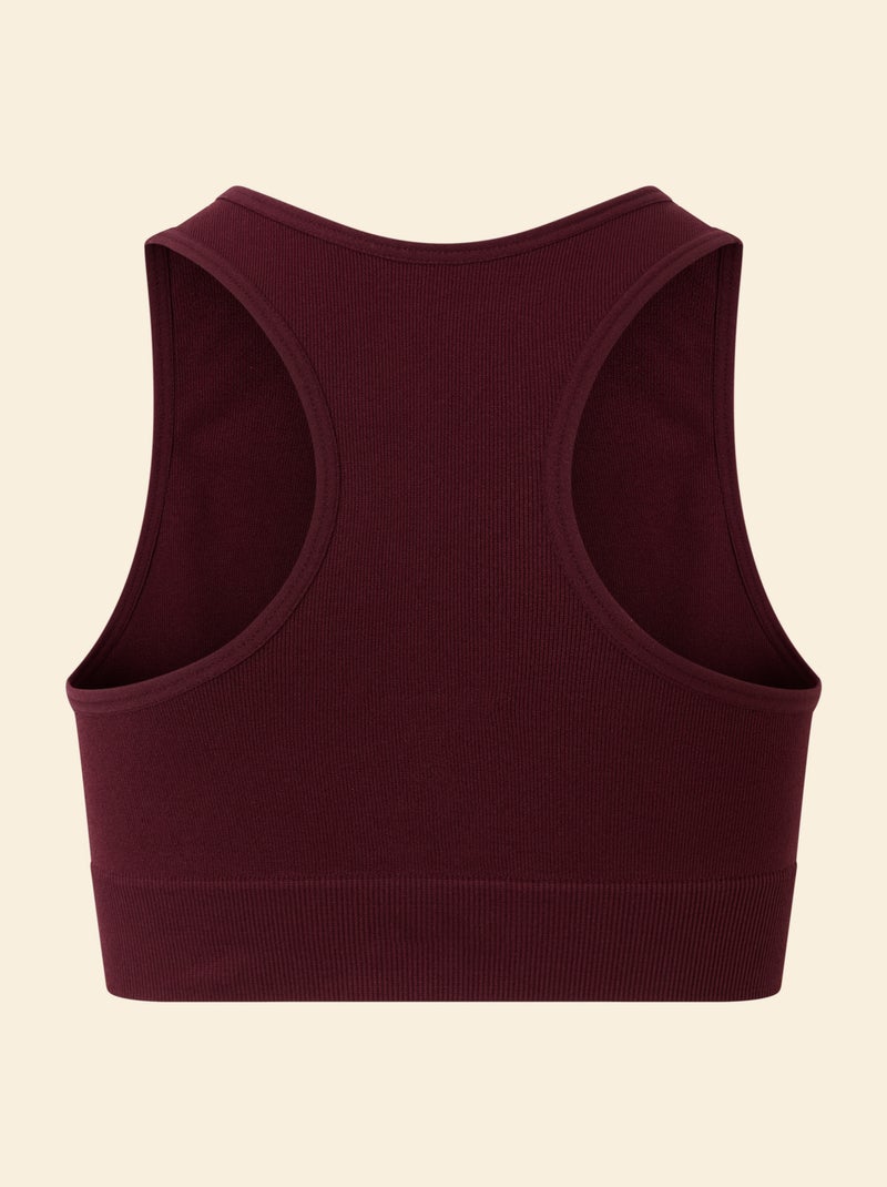 Seamless sports bra Red - Kiabi