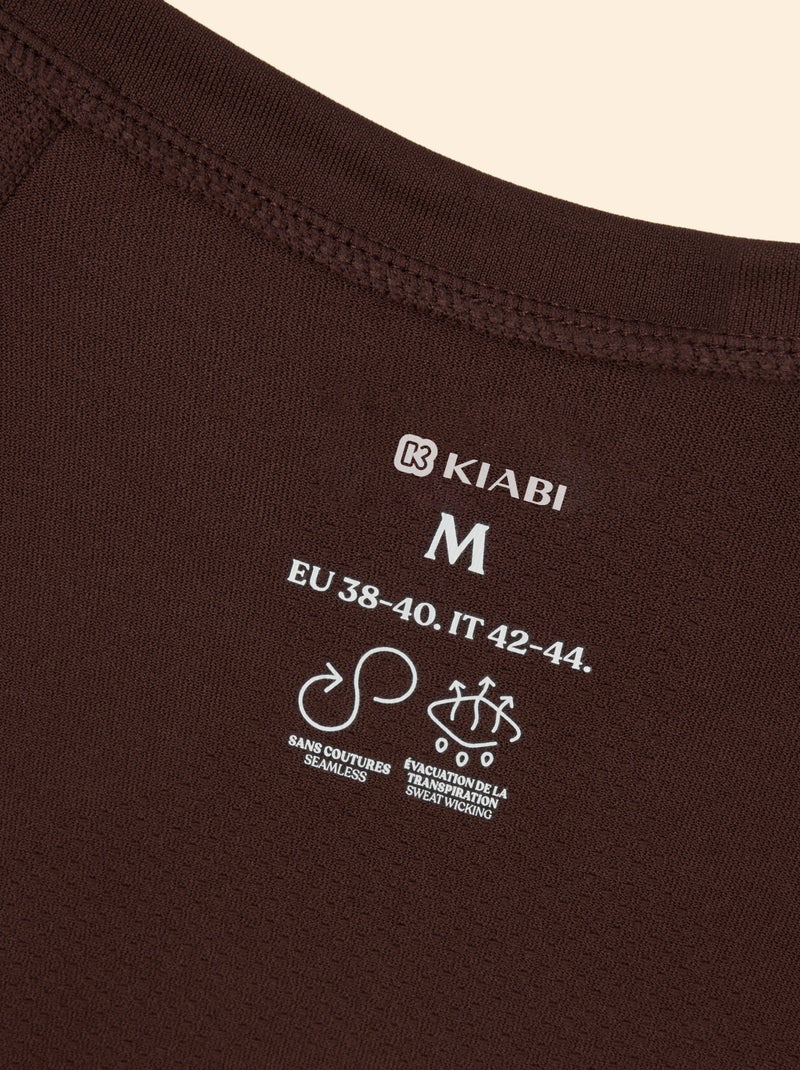 Second-skin effect sports t-shirt Brown - Kiabi