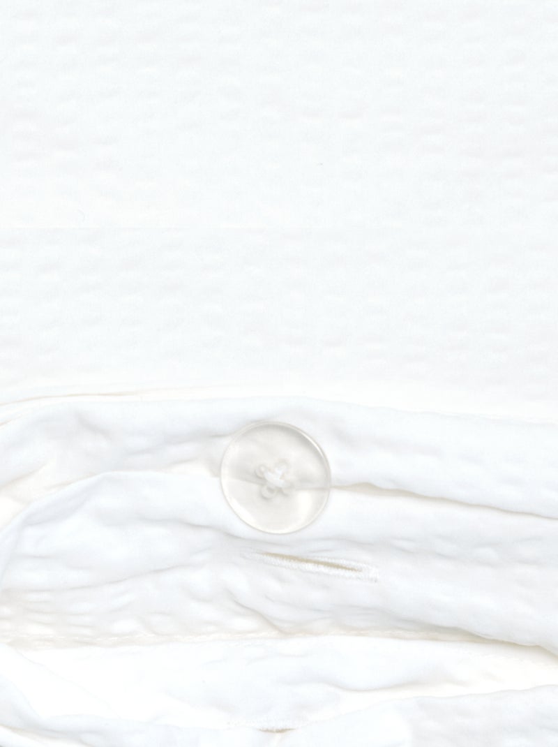 Seersucker-Bettwäsche-Set für 2 Personen, 240 x 220 cm Blanc - Kiabi