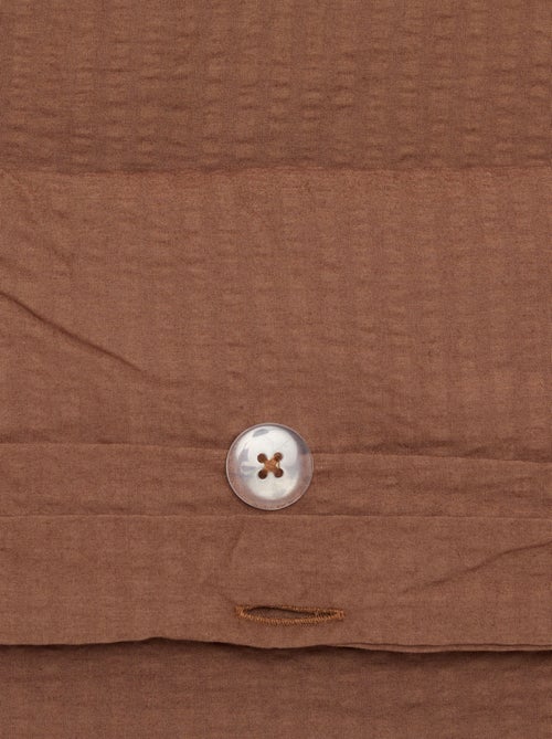 Seersucker Double Duvet Cover Set 240 x 220 cm - Kiabi