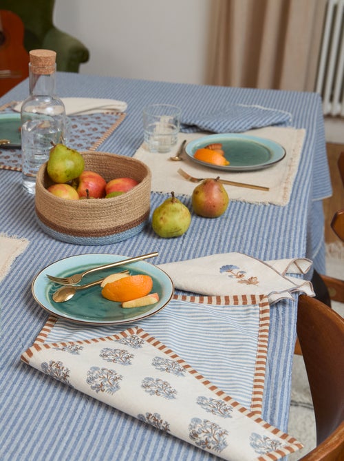 Seersucker Waffle Fabric Tablecloth - Kiabi