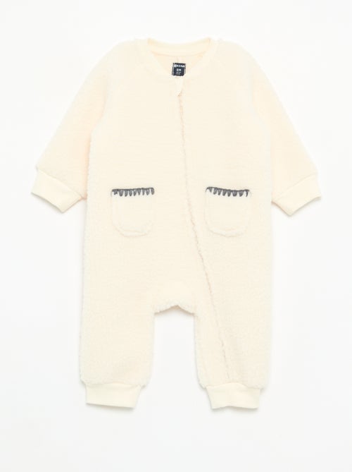 Sehr warmer Schlafstrampler aus Fleece-Material - Kiabi