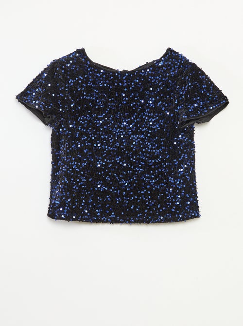 Sequin Velvet T-shirt - Kiabi