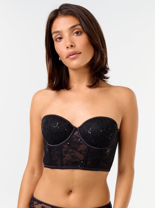 Sequined Bustier Bra - Kiabi