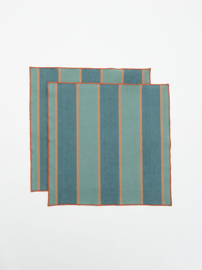 Serviettes de table - Lot de 2 - Kiabi Home Vert - Kiabi