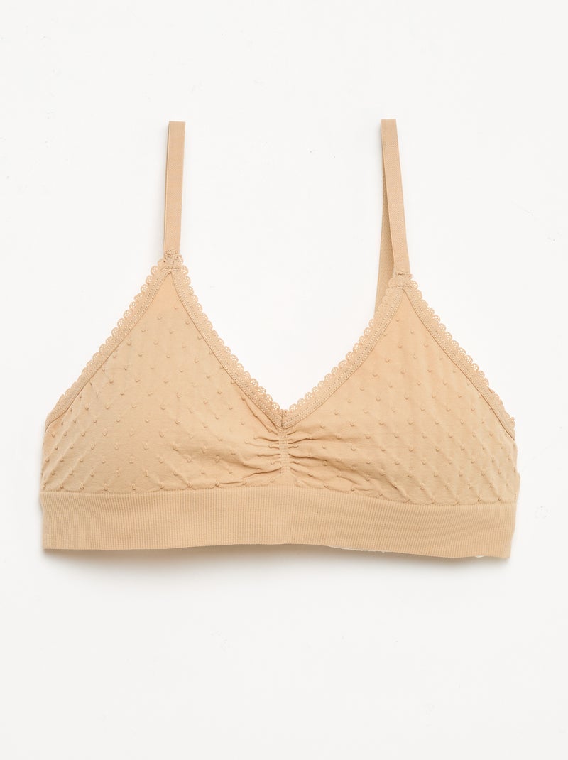 Set 2 brassière in maglia trapuntata Marrone - Kiabi