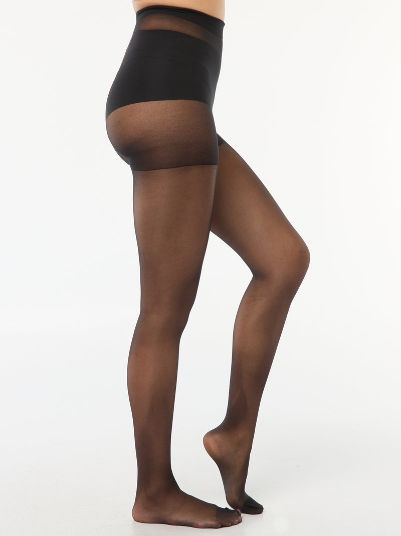 Set 2 paia collant velati 20 D Nero - Kiabi