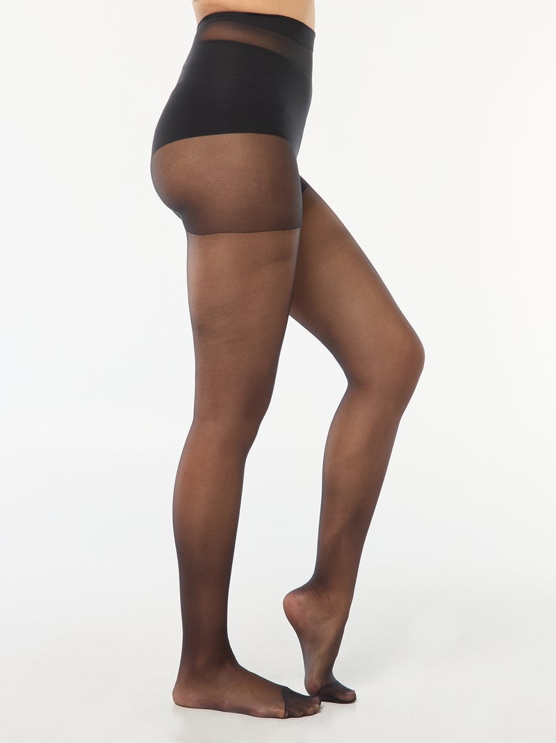 Set 2 paia collant velati 8 D Nero - Kiabi