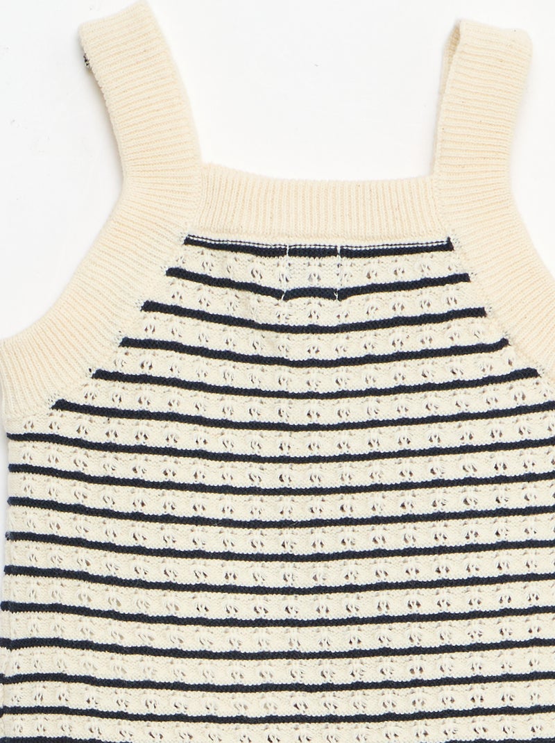 Set 2 pezzi short + T-shirt in crochet Blu - Kiabi