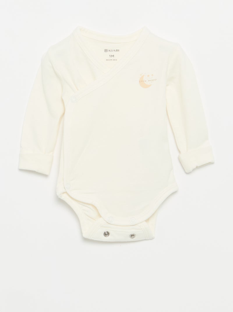 Set 3 body a maniche lunghe Bianco - Kiabi