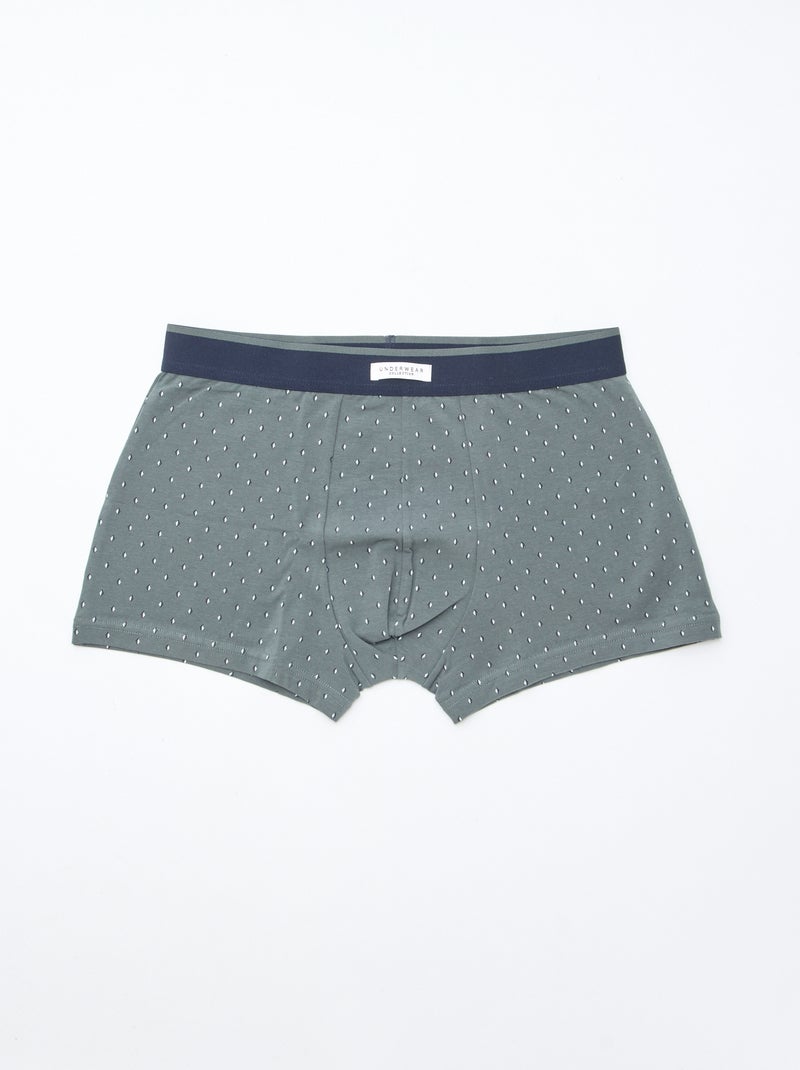 Set 3 boxer stretch Kaki - Kiabi