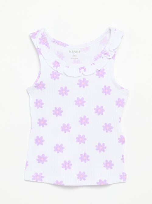 Set aus Shorts und Tanktop aus Pointelle-Strick - Kiabi Set aus Shorts und Tanktop aus Pointelle-Strick - Kiabi