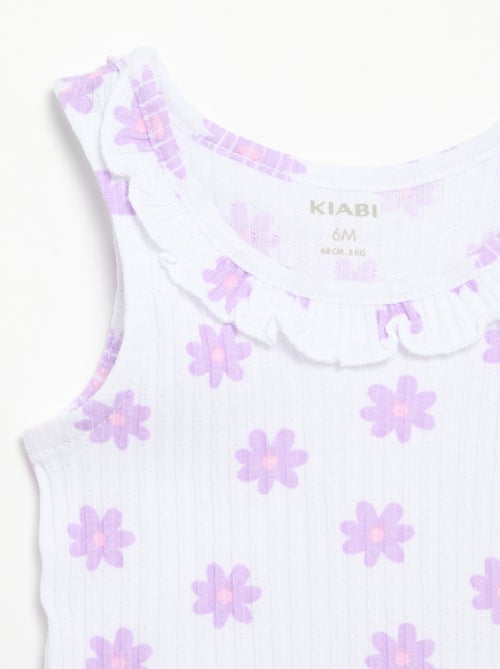 Set aus Shorts und Tanktop aus Pointelle-Strick - Kiabi Set aus Shorts und Tanktop aus Pointelle-Strick - Kiabi