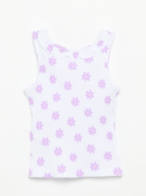 Set aus Shorts und Tanktop aus Pointelle-Strick - Kiabi Set aus Shorts und Tanktop aus Pointelle-Strick - Kiabi