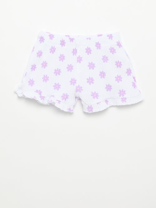 Set aus Shorts und Tanktop aus Pointelle-Strick - Kiabi Set aus Shorts und Tanktop aus Pointelle-Strick - Kiabi