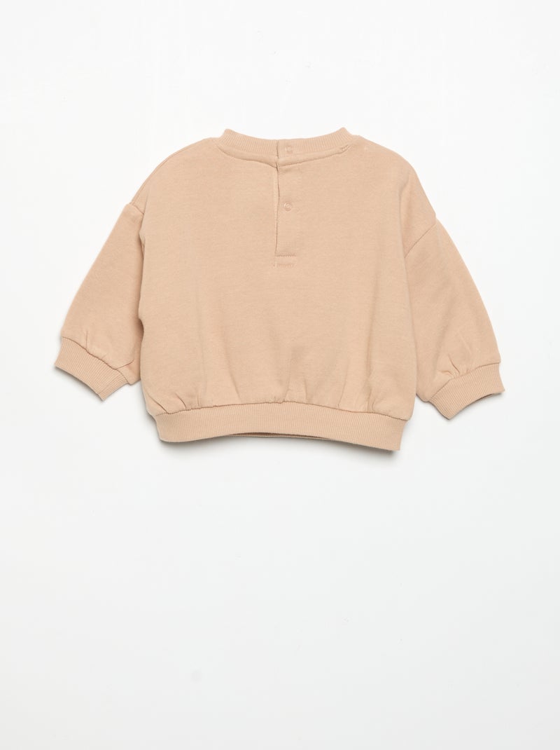 Set: Bedrucktes Sweatshirt und Leggings Beige - Kiabi