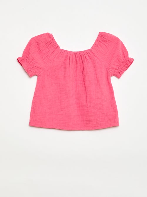 Set: Bluse und unifarbene Shorts – 2-teilig - Kiabi
