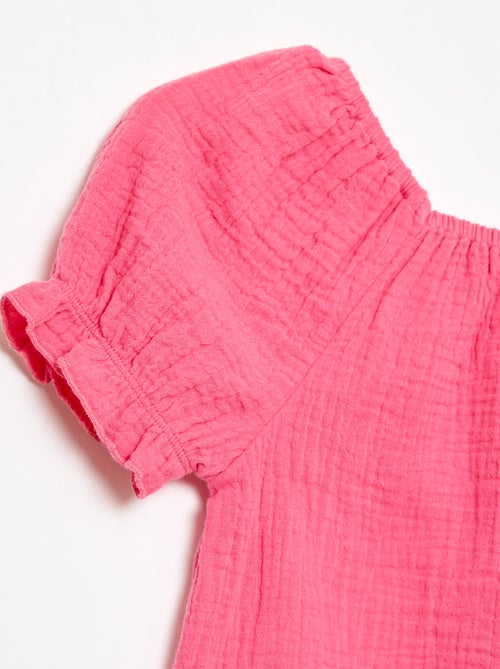 Set: Bluse und unifarbene Shorts – 2-teilig - Kiabi