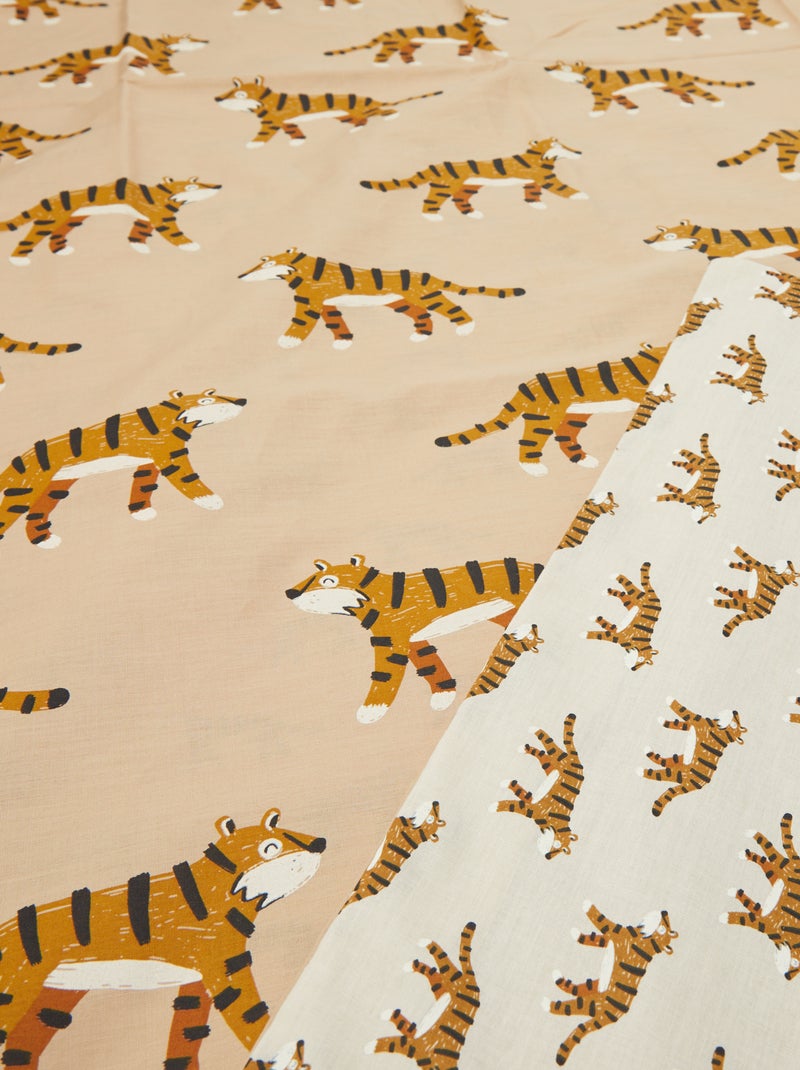 Set completo copripiumino (140 x 200cm) + federa - 2 pezzi BEIGE - Kiabi
