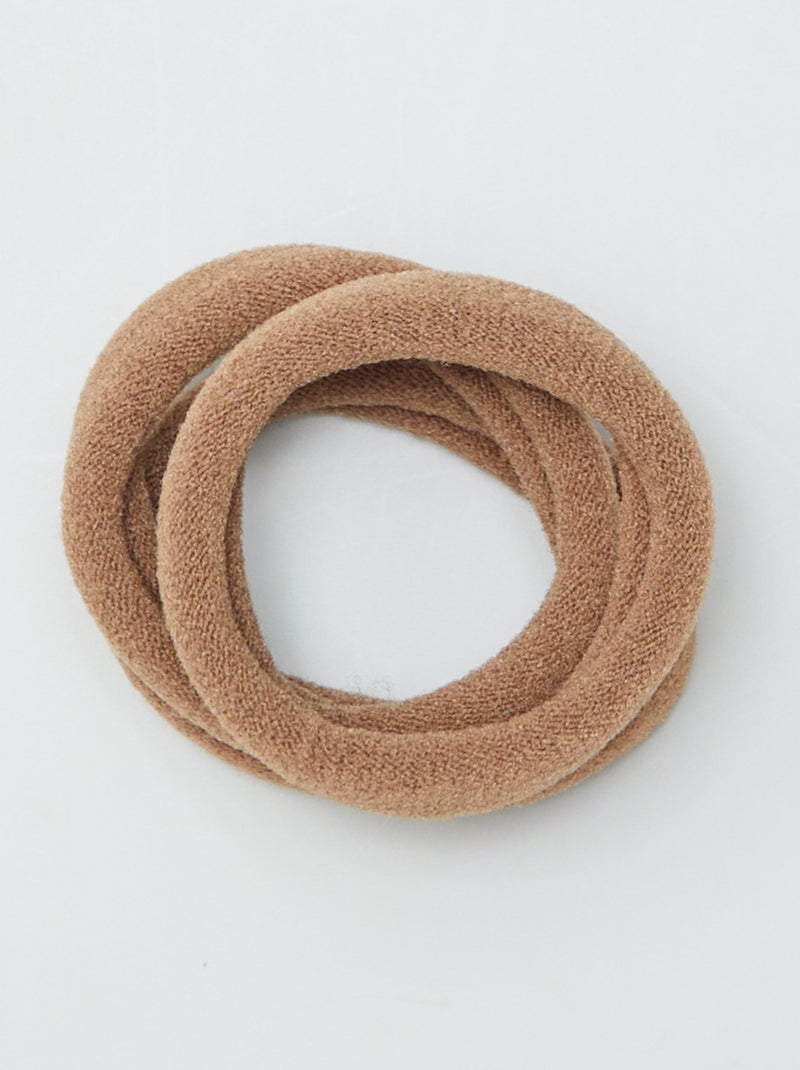 Set di 10 elastici per capelli MARRONE - Kiabi