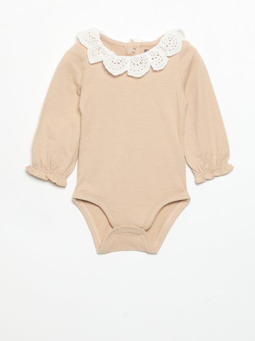 Set di 2 body con colletto in pizzo sangallo - Kiabi Set di 2 body con colletto in pizzo sangallo - Kiabi