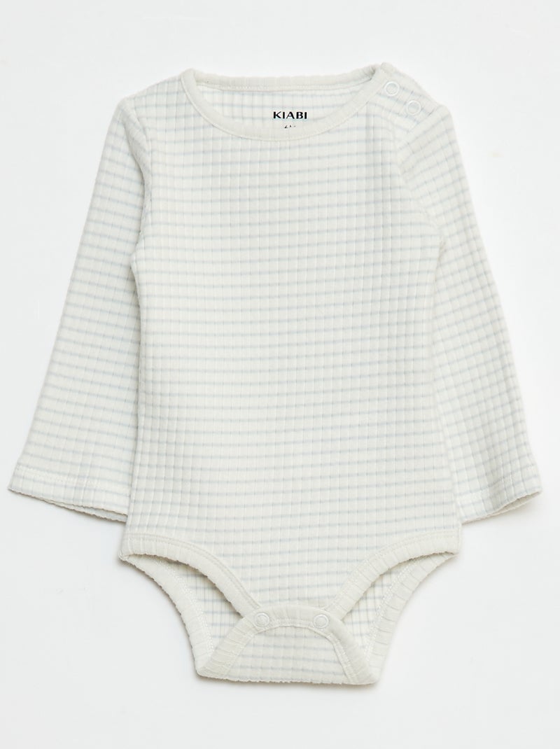 Set di 2 body in maglia a coste Bianco - Kiabi