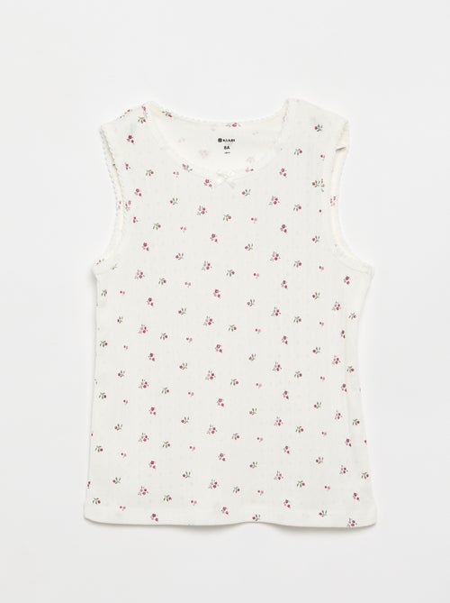 Set di 2 canotte in maglia traforata - Kiabi
