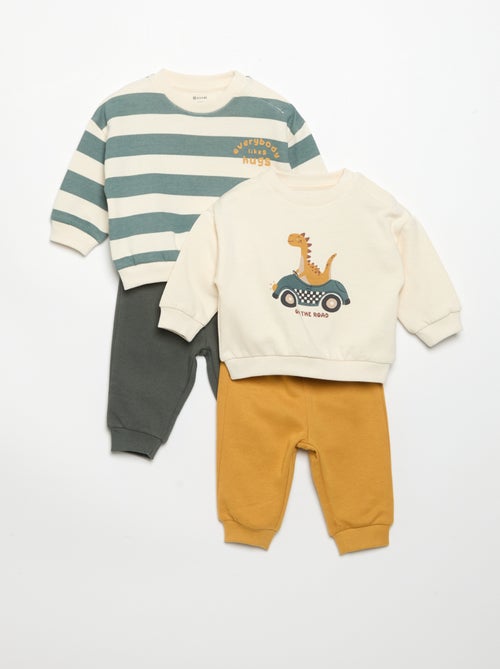 Set di 2 completi 2 pezzi - felpa + pantaloni - Kiabi