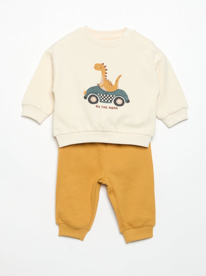 Set di 2 completi 2 pezzi - felpa + pantaloni Beige - Kiabi