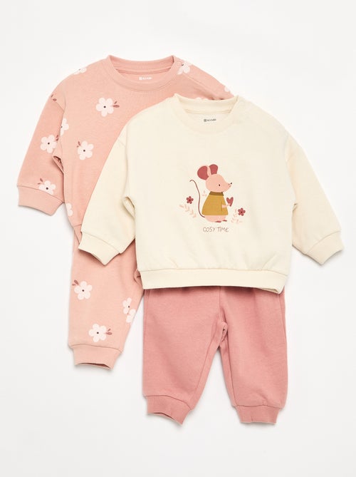Set di 2 completi 2 pezzi - felpa + pantaloni - Kiabi