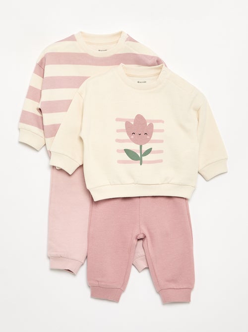 Set di 2 completi 2 pezzi - felpa + pantaloni - Kiabi