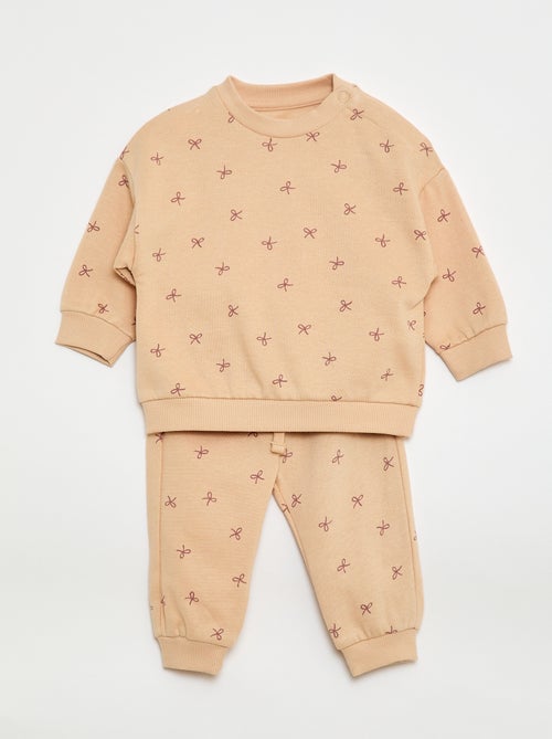 Set di 2 completi maglia + pantaloni in cotone - Kiabi