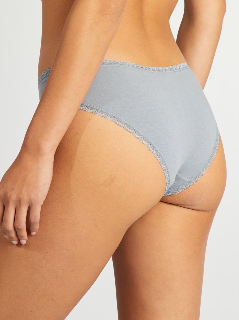 Set di 2 culotte cotone BLU - Kiabi