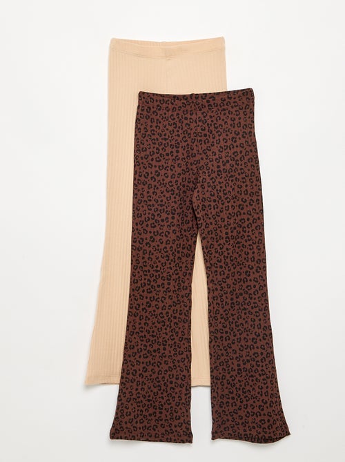 Set di 2 leggings - 1 tinta unita + 1 stampato - Kiabi