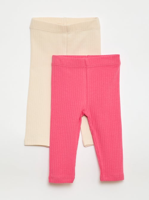Set di 2 leggings a costine - Kiabi