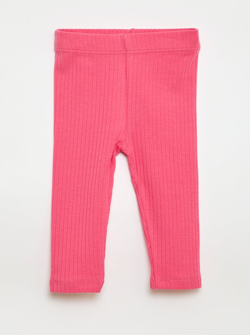 Set di 2 leggings a costine Bianco - Kiabi