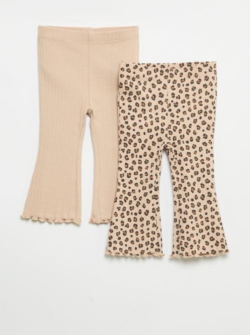 Set di 2 leggings a zampa - Kiabi