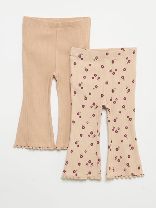 Set di 2 leggings a zampa - Kiabi