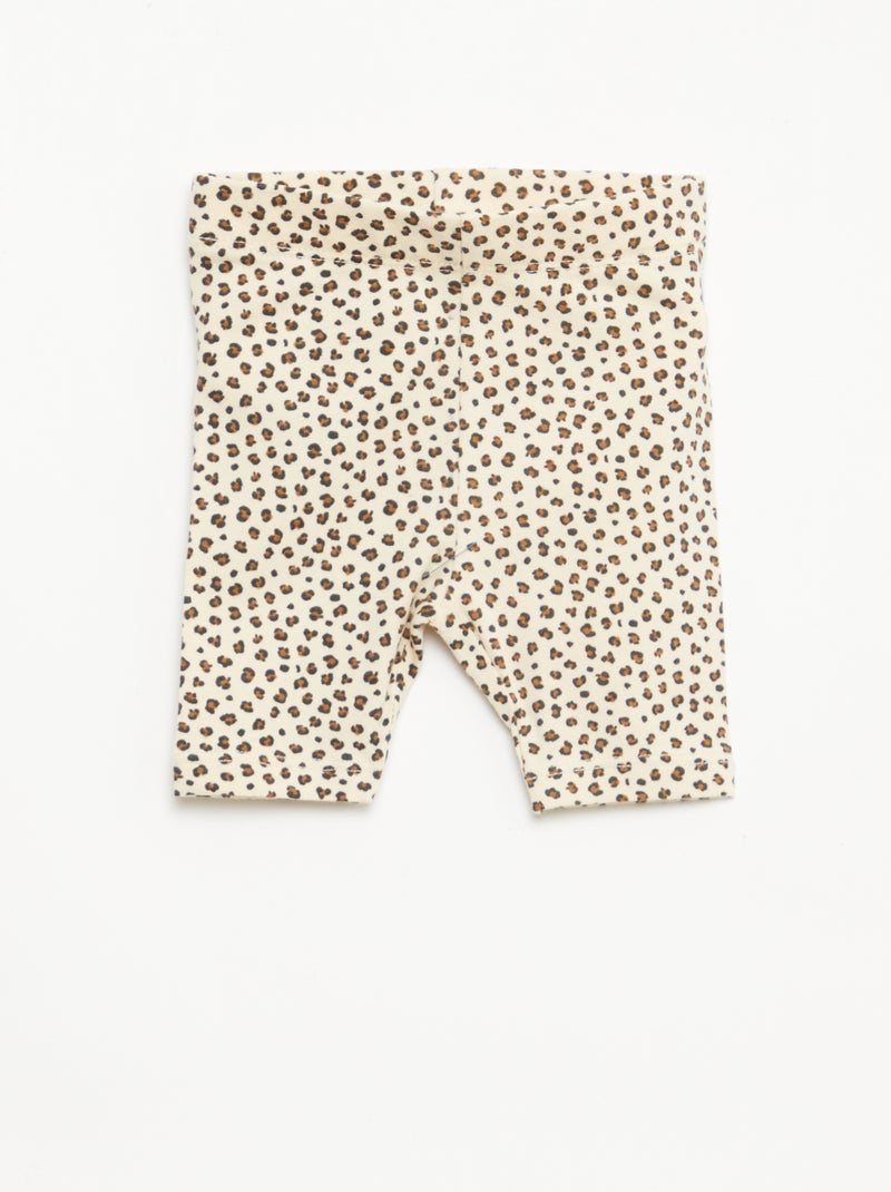Set di 2 leggings corti Beige - Kiabi