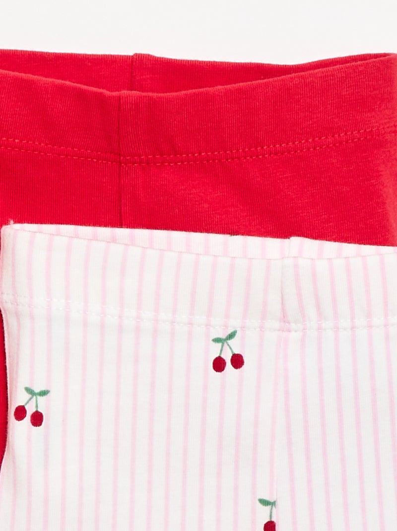 Set di 2 leggings corti Bianco - Kiabi