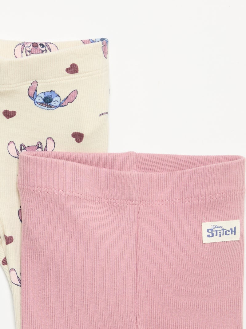 Set di 2 leggings 'Disney' a costine Beige - Kiabi