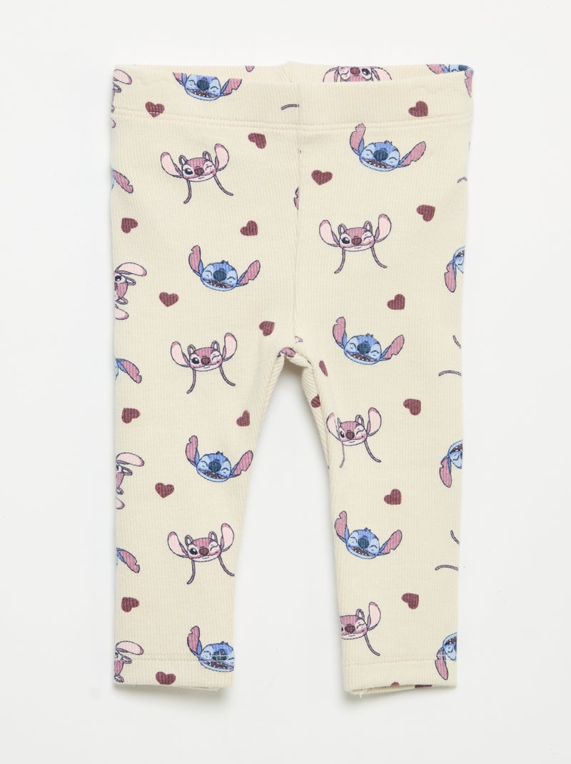 Set di 2 leggings 'Disney' a costine Beige - Kiabi