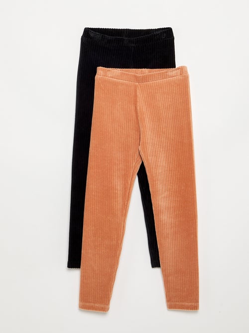 Set di 2 leggings in velluto a costine - Kiabi Set di 2 leggings in velluto a costine - Kiabi