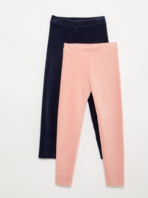Set di 2 leggings in velluto a costine - Kiabi