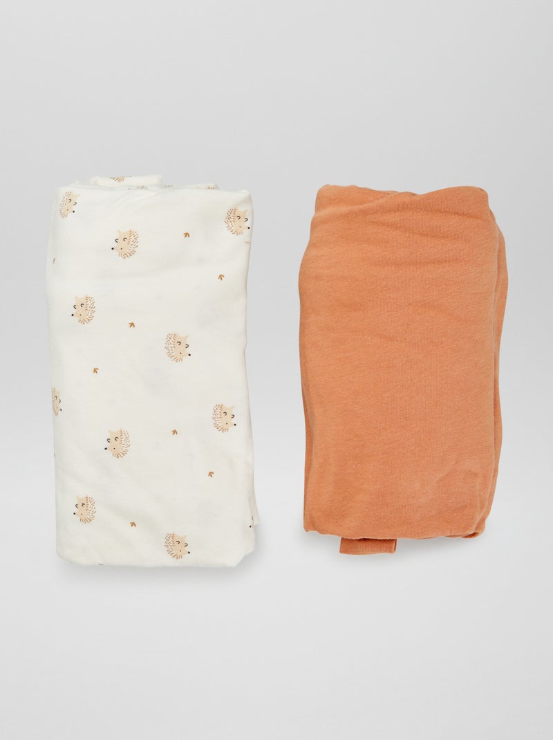 Set di 2 lenzuoli con angoli BEIGE - Kiabi